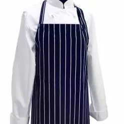 Serveringsförkläde Kritstrecksrandigt Blått