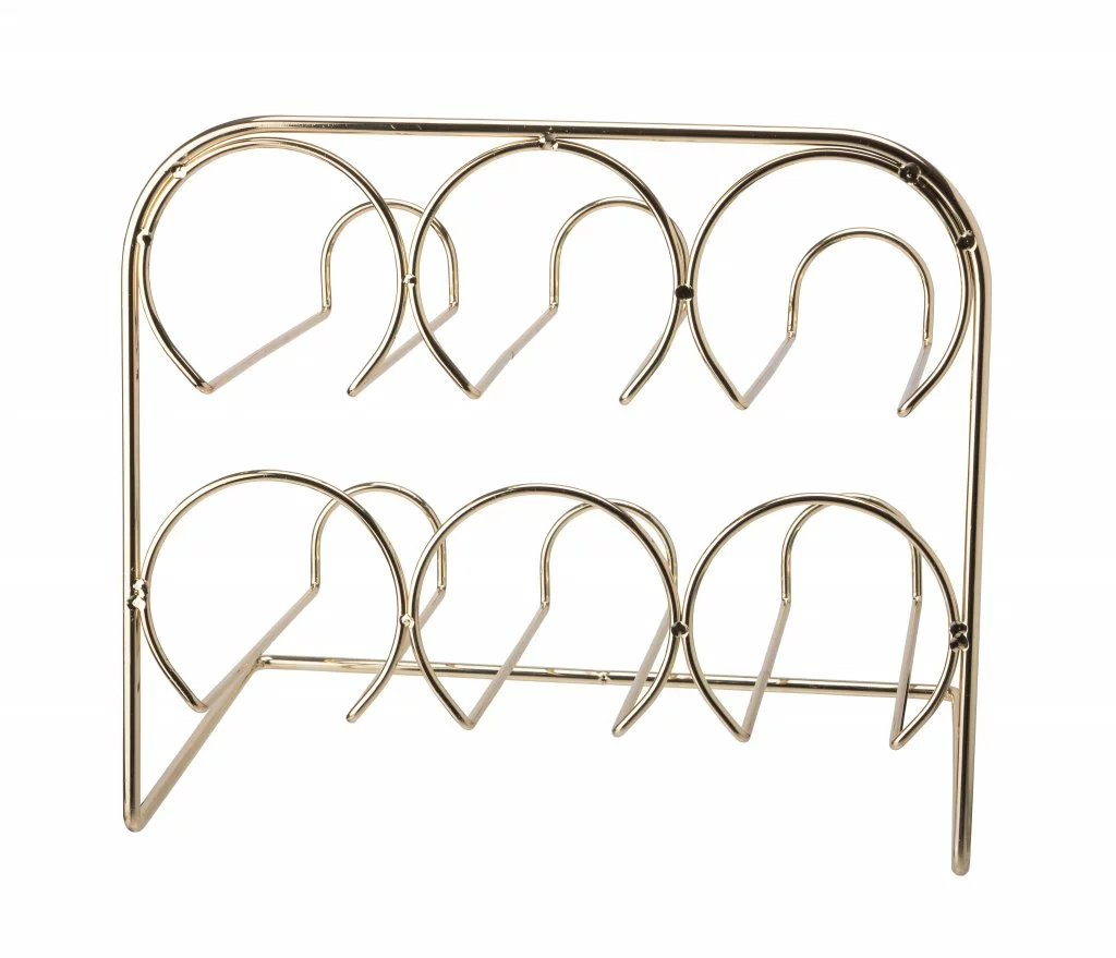 Dorre Vinställ För 6 Vinflaskor I Mässing 4 Dorre Vinställ För 6 Vinflaskor I Mässing - Bild 2